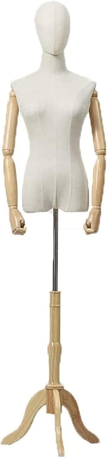 CONGRUI Female Dressmaking Mannequin Tailors Dressform Dummy Clothing Store Mannequins Model Students with Wood Wedding Display