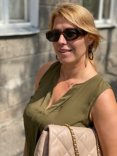 FEISEDY Retro 90s Small Rectangle Sunglasses For Women Trendy Square Vintage Glasses B40524