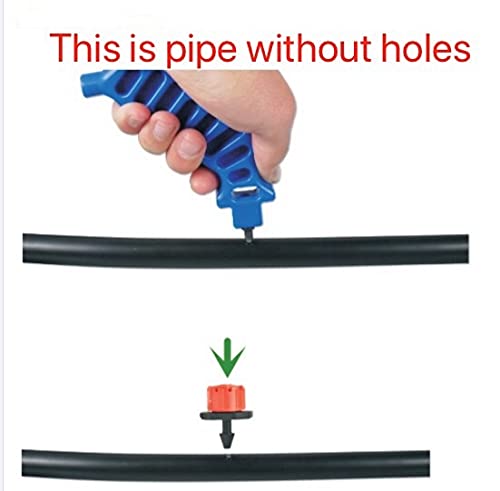 Image of Drip Emitters Garden Irrigation Drippers for 1 /4 Inch Tubing Drip Irrigation System, Adjustable 8-outlets drippers 50 -Pack, Red