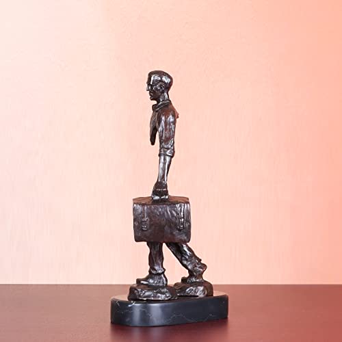 Nileebuker Famous Sculpture Bronze Traveler Man Statue Bruno Catalano Abstract Art Replica Home Decor Collectible Figurine 12.8" H #TOP3