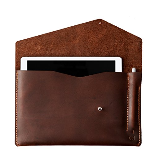 Capra Leather iPad Case for Men, Tan Brown New iPad 9.7