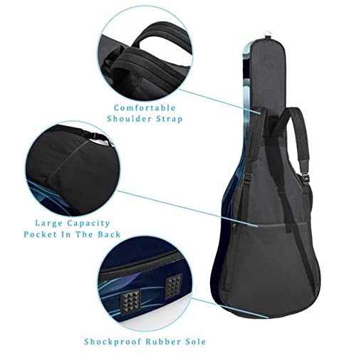 Housse imperméable pour guitare acoustique avec double bandoulière et poche Motif méduse océan, Multicolore 04, 42.9×16… - Les Beatles, Paul McCartney, John Lennon, RIngo Starr, George Harrison Housse imperméable pour guitare acoustique avec double bandoulière et poche Motif méduse océan, Multicolore 04, 42.9x16… – Image 4