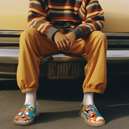 Personalized Slip On Travel Shoes Ultra Lightweight Breathable Knit Comfort Walking Loafers - Customize Now4