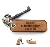 Mr. & Mrs. Panda Schlüsselanhänger Möbelhändler - Geschenk, Abschluss, Ausbildung, Bachelor, Holzschlüsselanhänger, Geschenke, Gravur, Glücksbringer,