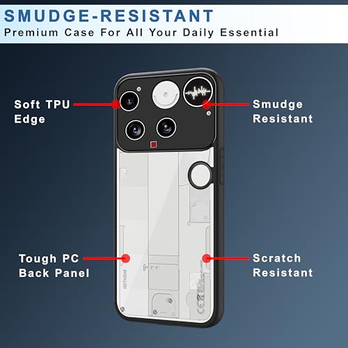 Image of CEDO Backcover for Nothing Phone 3 (5G) | Camera Protection Bump Shockproof Edge | Ultra Hybrid Transparent Acrylic Clear TPU+PC Hard Backcase Cover (Black)