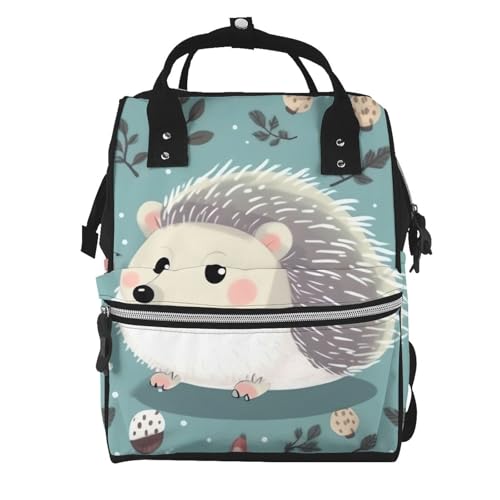 Sac à dos pour maman grande capacité avec motif hérisson