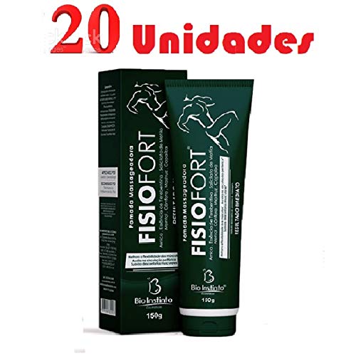 Kit com 20 Pomada Fisiofort Massageadora Bio Instinto Original 150g