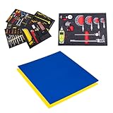 5S TOOL BOX SHADOW FOAM ORGANIZERS (2 COLOR) CUSTOM SIZE (26.25' x 39.75', Blue Top/Yellow Bottom)