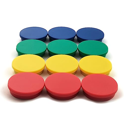 12 Imánes Decorativos Pequeños Redondos Multicolor