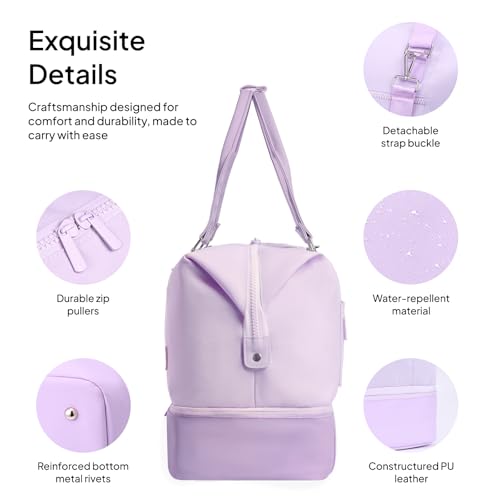 Image of TOPEAST Travel Duffle Bag, Weekender Bags for Women with Shoe Compartment