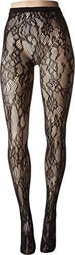 Image of Natori Floral Lace Cut-Out Fishnet Tights