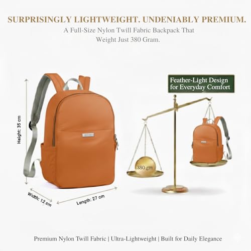 Image of VISMIINTREND College Backpack for Women, Girls |fits 13 Inch Laptop| Nylon Casual Daypack|Stylish Backpack|Bags for Tution | School | Travel |New Year Gifts
