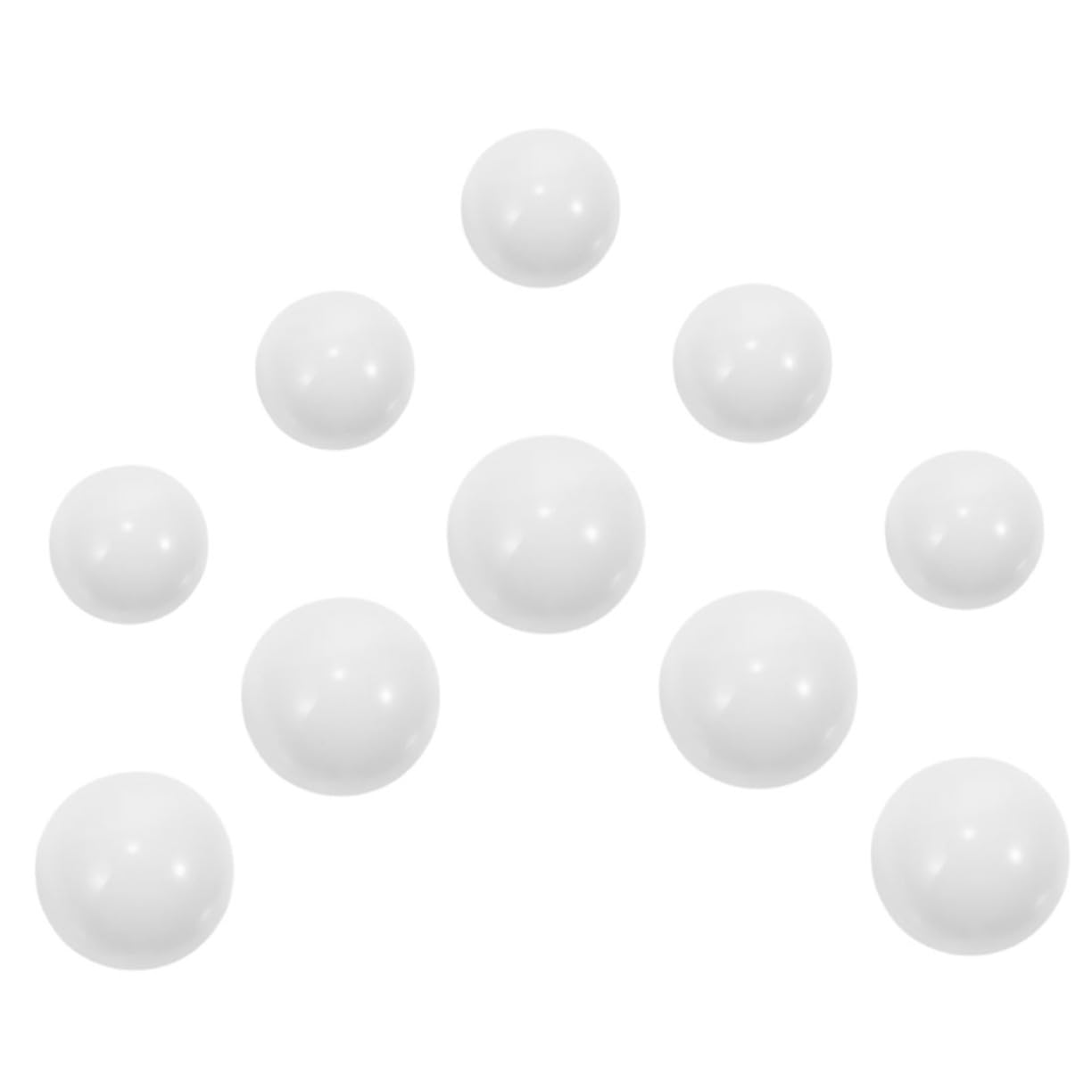 Toyvian 10 Pezzi Palline da Roulette in Acrilico Bianco, Sfere Rotonde Resistenti e Versatili per Gioco da Tavolo e Serate di Gioco Ruota della Roulette