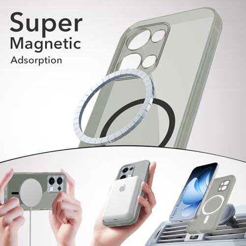 Image of Jkobi Lifetime Anti-Yellow MagSafe Compatible Clear Back Cover Case for Oppo Reno13 5G | Oppo Reno 13 5G (Sleek Hard Crystal | Shockproof and Camera Protection)