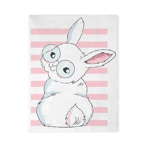 CafePress Cute Easter Bunny Rabbit Butt Easter Egg Hunt Gift Twin Duvet Cover, Printed Comforter Cover, Unique Bedding,