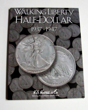 Walking Liberty Half Dollar 1937-1947 Coin Folder (D) Thumbnail