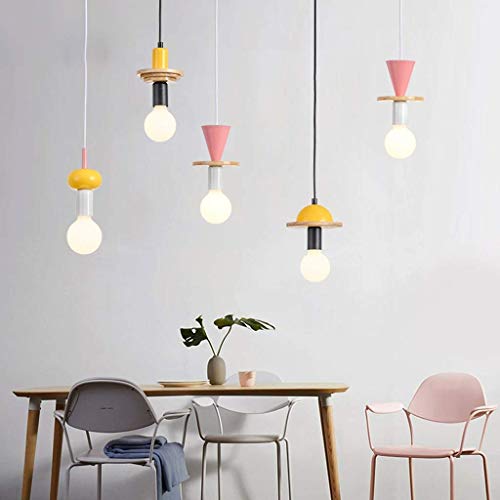 Éclairage de pendentif réglable bois et blanc luminaire suspendu moderne E27