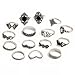 Juego de 11 Anillos de Plata 925 para Mujer Imagen de Juego de 11 Anillos de Plata 925 para Mujer