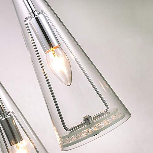 Lampe de plafond à LED en cristal postmoderne avec 3 lumières décoratives