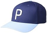 110 Gorra Snapback PUMA Golf 2018\"P Snapback Sombrero para Hombre, Hombre, Gorro/Sombrero, 021766, Peacoat-Blue Bell, Talla única