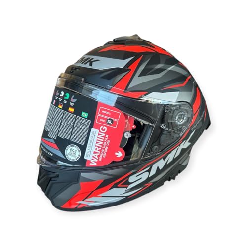Image of SMK Typhoon Rival Full Face Dual Visor Helmet, Dual Spoiler, ISI DOT ECE 22.06 Certified