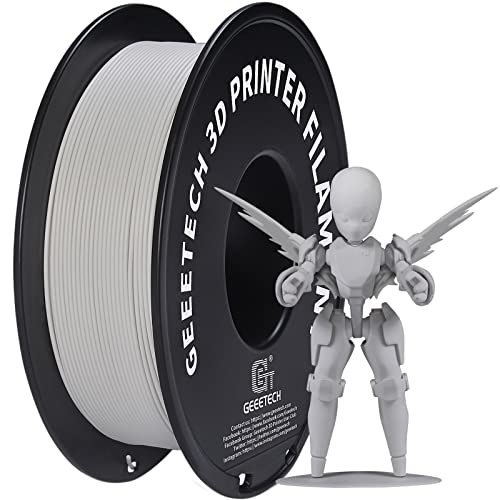 GEEETECH Matte PLA Filament, 3D-Drucker PLA Filament 1 kg Spule, Genauigkeit +/- 0,03 mm, Steingrau