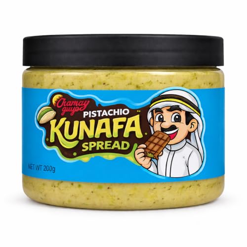 ChamoyGuysUK Pistachio Kunafa Spread | Creamy Pistachio and Kunafa Pastry Blend | Perfect for Desserts and Pastries | Halal-Certified 200g