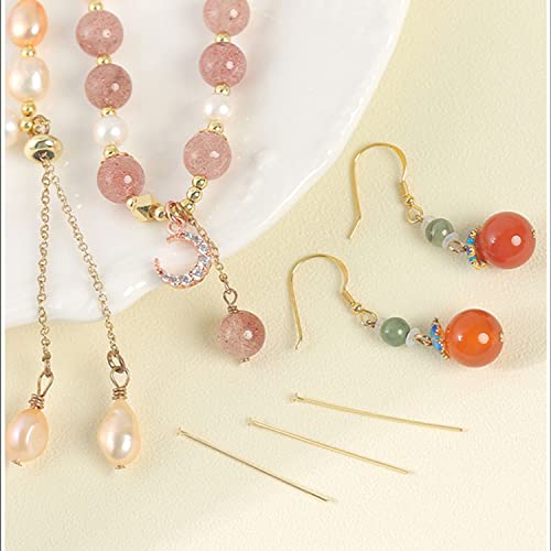 700 Pieces Flat Head Pins 2 Inch For Jewelry Making Diy, Straight Head Pins Findings Gold Jewelry Making Pin Metal End Headpins For Craft Earring Bracelet Necklace Pendant Supplies #TOP2