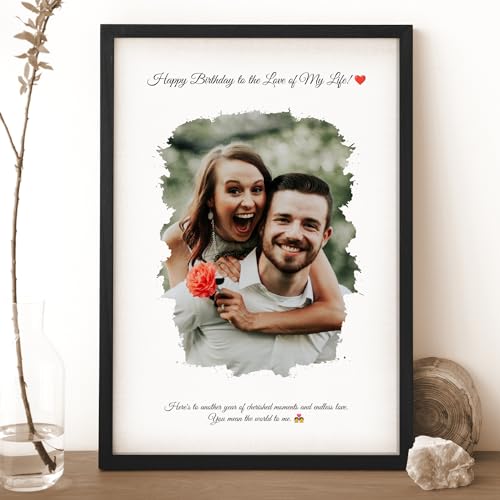 Image of Ritwika's Personalized Picture Frame With Your Photo, Name and Message | Customised Gift For Anniversary, Birthday, Friends, Valentine's Day and Couples | Size 9.5 x 13.5 Inch, Set of 1