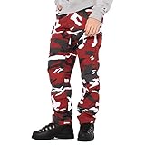 [ロスコ] カーゴパンツ ボタンフライ 6ポケット メンズ [正規代理店] レッドカモ(7915) XL [並行輸入品]