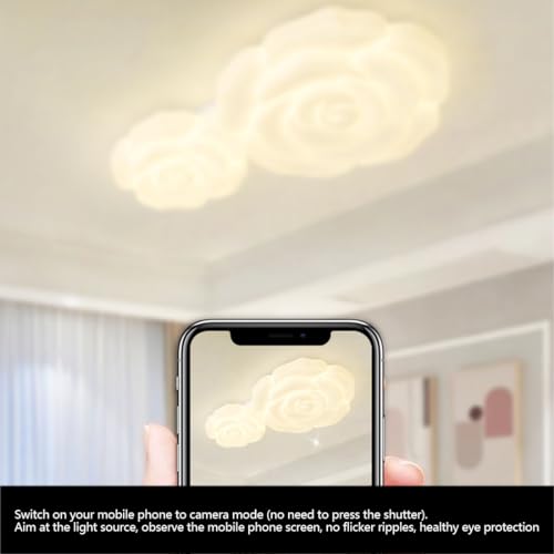 Lámpara de techo rosa simple moderna de espectro completo para comedor 7