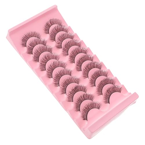 UKCOCO 10 Pestañas Postizas Rizadas Naturales Densas Ligeras Kit Extensiones para Maquillaje y Diario