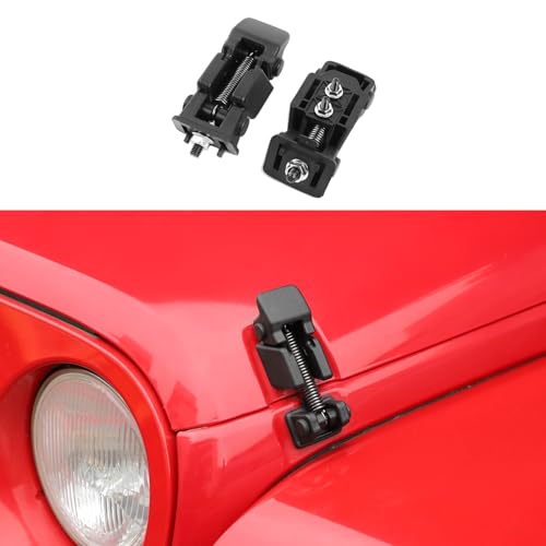 Hood Latch Hood Catch with Lock for Jeep Wrangler TJ JK JKU 1997-2018 Hood Catch Locking Accessories