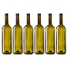 6-Pack Wine Glass Bottles - Empty, Recyclable Bordeaux Bottles for Home Brewing Alcohol, Wine Supplies, Green
