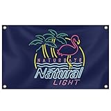 Naturdays Flag 35x59 Inch Natural Light Beer with 4 Grommets Hanging Banners for Room Washable Frat Flags for Home Yard Lawn Indoor Outdoor Decorations