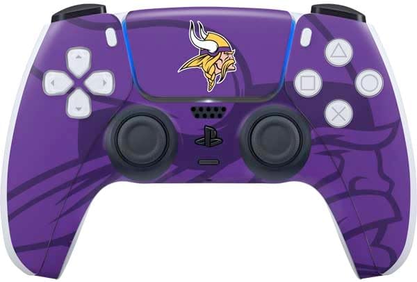 Skinit Decal Gaming Skin Compatible with PS5 Controller - Officially Licensed NFL Minnesota Vikings Double Vision Design