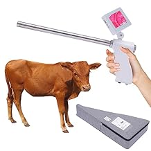 Visual Insemination Gun for Cows, Home Insemination Kit with 360 Adjustable High-Definition Monitor for Farms Cows, Camels, Horses, Heated Probe, 13.78in Probe Veterinary Tools