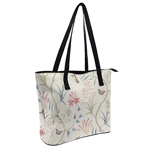 Tote Bag For Women Casual Shoulder Bag Compatible With Flower Soft Leather Purse Fashion Hobo Handbags With Zipper Large Capacity Satchel #TOP2