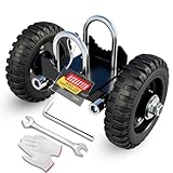 USCaster Rolling Gate 6inch Rubber Wheel Carrier for Driveway Chain Link Fence Metal Tube Gates and Rolling/Sliding Gates(1pack，Black)