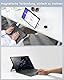 Doohoeek Tastatur mit Hülle für Samsung Galaxy Tab S10 Ultra 2024 14,6 Zoll, Tab S9 Ultra 2023, Tab S8 Ultra 2022 Keyboard Case, QWERTZ Deutsches Layout, Schwarz