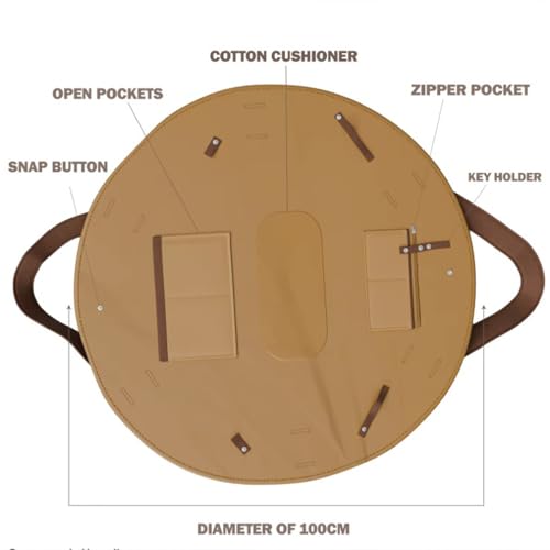 Eloure Bag,Collapsible Tote Shopping Bag,Large-Capacity Foldable Travel Tote,Durable Grocery Tote for Daily Use (Brown)3