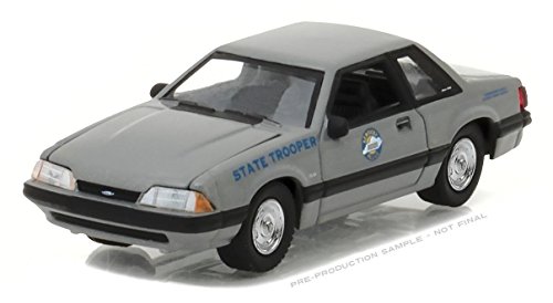 New 1:64 Greenlight HOT Pursuit Series 23 Assortment - 1991 Ford Mustang SSP - Kentucky State Police (Grey) Diecast Model Car by Greenlight