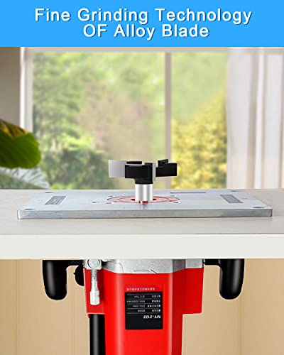 Cnc Spoilboard Surfacing Router Bit, Extra Large 1/4 Inch Shank, 3 Wings With 1-1/4 Inch Cutting Diameter For Slab Flattening, Planing, And Grooving In Woodworking #TOP6