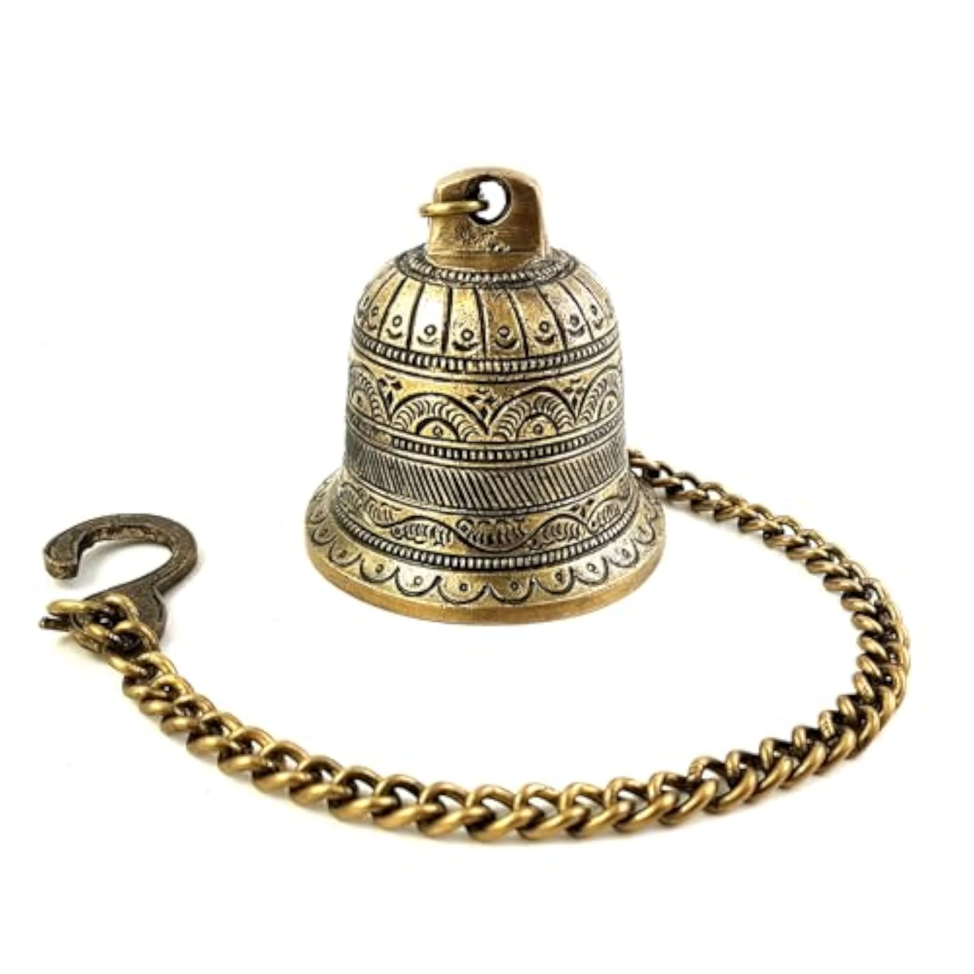 Ethnic Carved Brass Temple Hanging Designer Bell