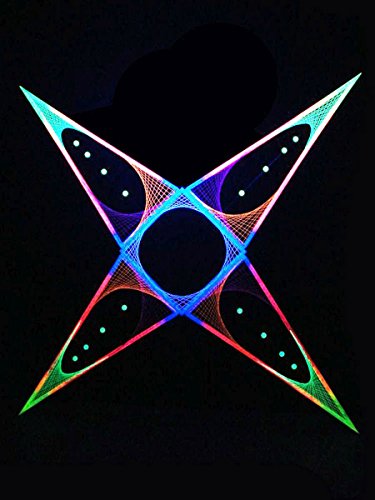 Schwarzlicht 3D StringArt Stern Convertible Pyramid, 3m