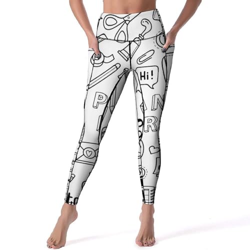 Pantalon de sport anti-glisse legging femmes taille haute pour gym et yoga S