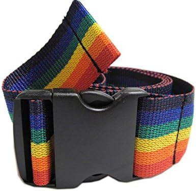 JDM Medical Light Weight Polypropylene Gait Belt with Plastic Buckle (48", Rainbow)