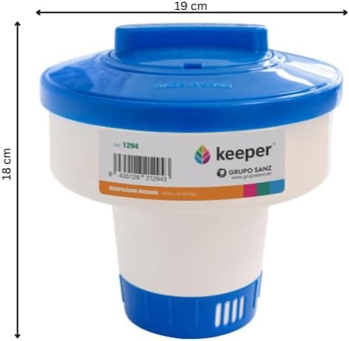 Miniatura 2 de Dispensador De Cloro Piscina Flotante. Kit De 2 Dosificadores Ajustable, Mediano Para Piscina. Capacidad Para Pastillas De 200 G. Flotador Para Piscinas, Spas Y Jacuzzis. Fabricado En España