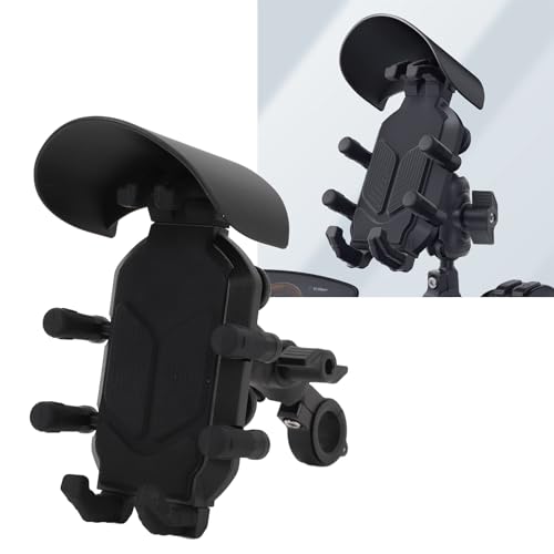 Montagem de Telefone para Motocicleta, Amortecedor de 8 Garras, Botão de Travamento Seguro, Antirrou