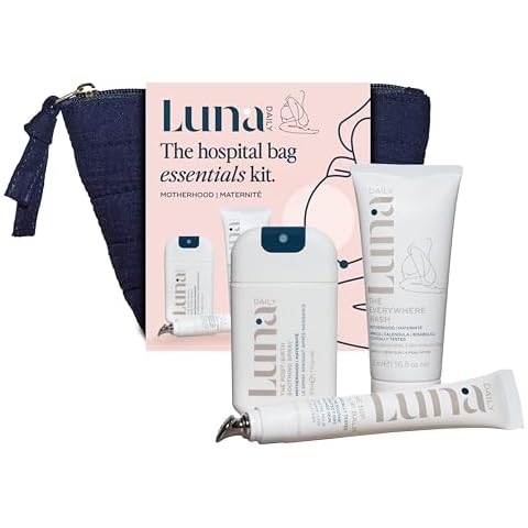 Luna Daily Hospital Bag Essentials Kit – Skincare Set for Sensitive Skin | Soothing Mist, Hydrating Balm, Gentle Cleanser & More | Ideal for Postpartum & Travel Cover